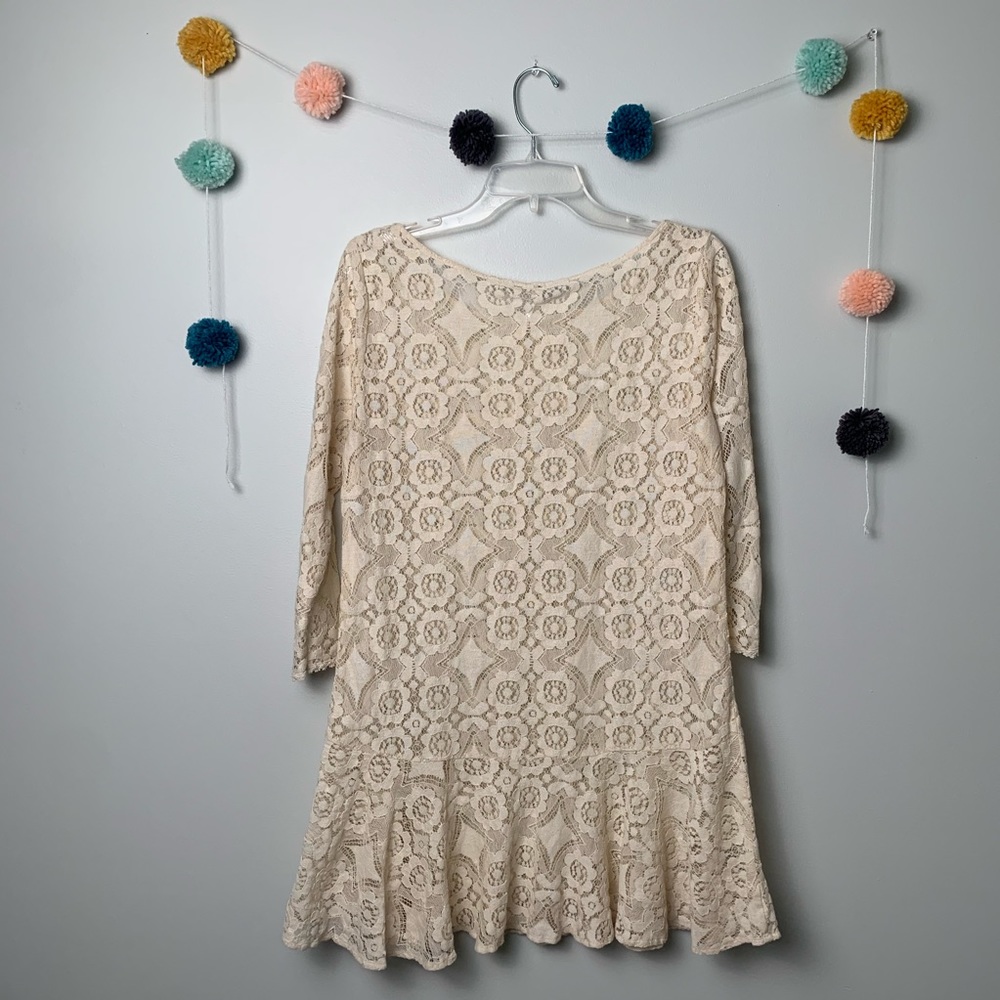 Free People Lace Cream Dress - Picture 5 of 5